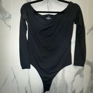 Nuuds Black Long Sleeve Bodysuit